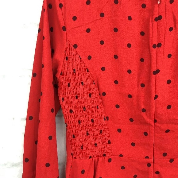 💃SLEEVE 3/4 DRESS WomenELASTIC Red - Picture 4 of 7